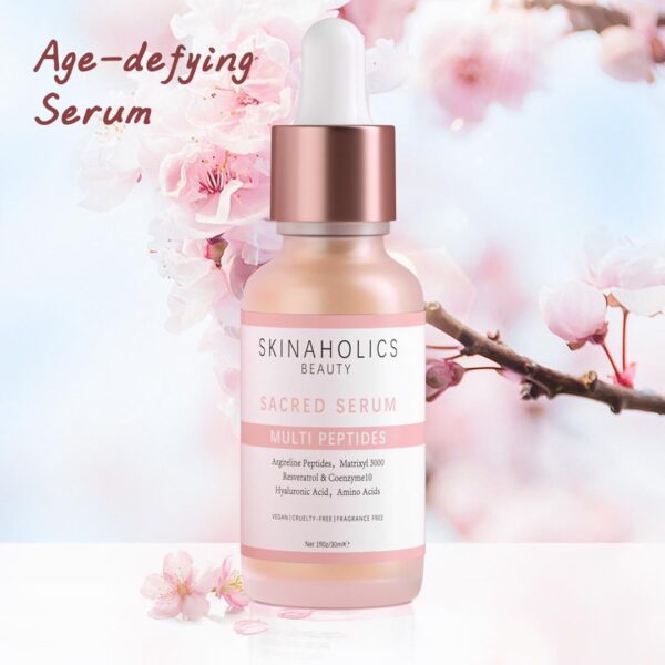 Sacred Serum Muti Performance Peptide Serum Matrixyl 3000 Argireline Hyaluronic Acid Resveratrol Q10 30ML - The World's Best Online Skin Care Store