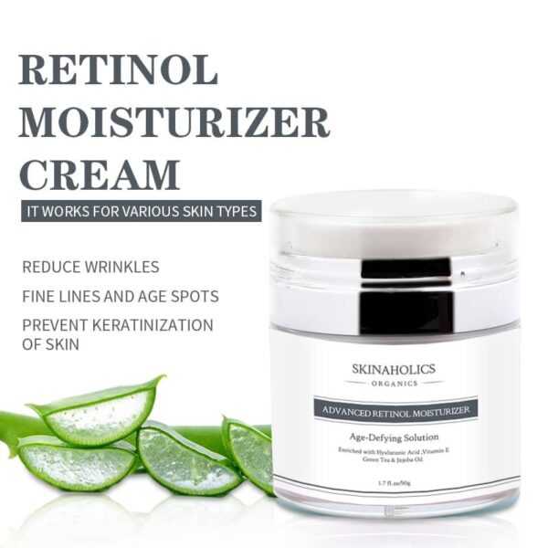 2.5% Retinol Moisturizer+Hyaluronic Acid Jojoba Oil Vitamin E Green Tea Aloe Vera Coconut Oil, Glycerine 50G - The World's Best Online Skin Care Store