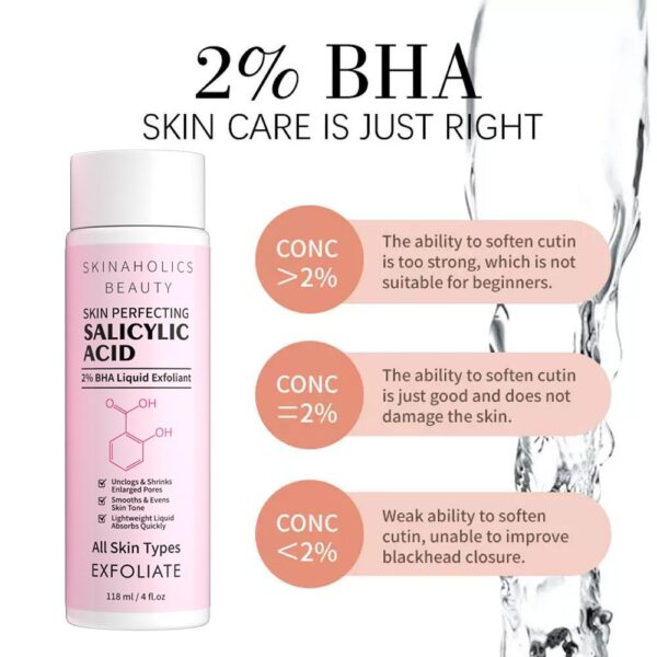 2% BHA Salicylic Acid Liquid Exfoliant Cleanser PH Balanced Unclogs pores 118ml - The World's Best Online Skin Care Store