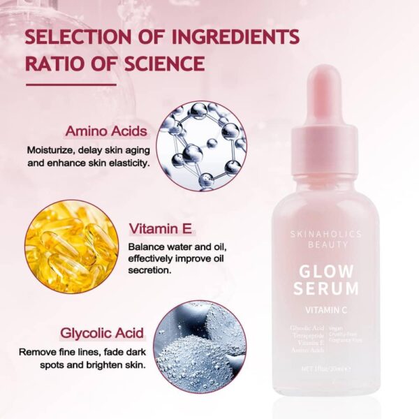 Brightening Anti-Aging Peptide Vitamin C + E Glycolic Acid Glow Serum 30ml - The World's Best Online Skin Care Store