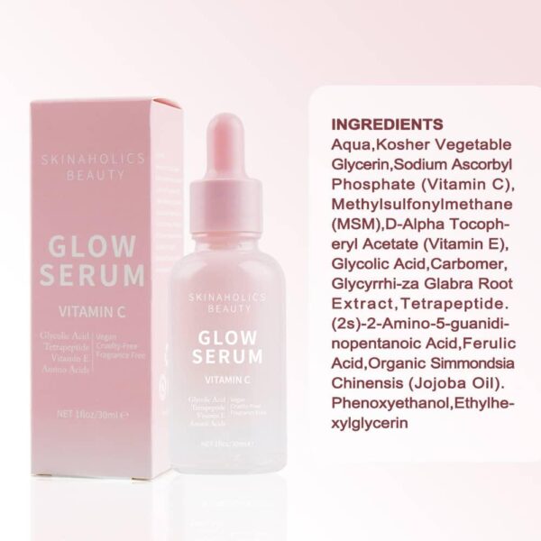 Brightening Anti-Aging Peptide Vitamin C + E Glycolic Acid Glow Serum 30ml - The World's Best Online Skin Care Store